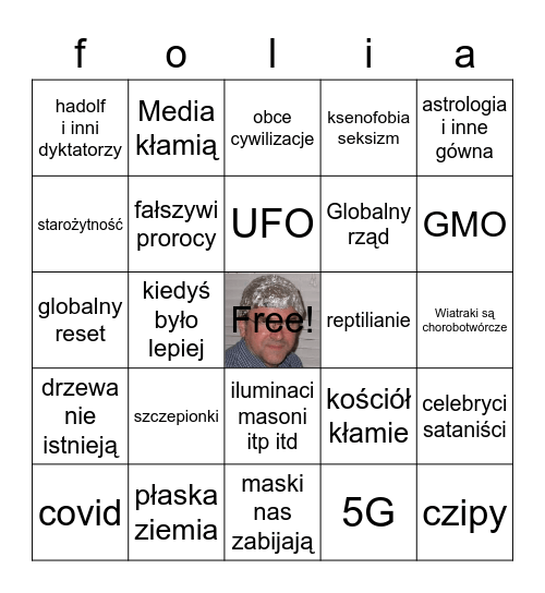 foliarskie bingo Card