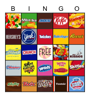 Candy Bingo Card