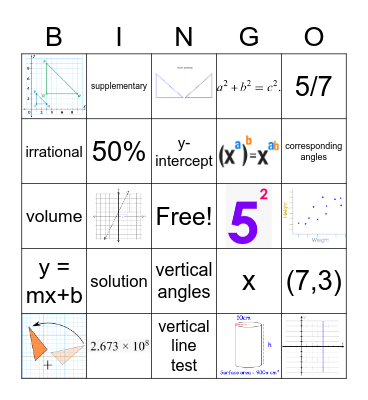 Math Bingo! Bingo Card