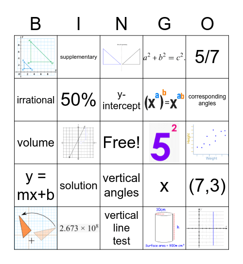 Math Bingo! Bingo Card