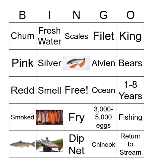 Salmon Bingo Card