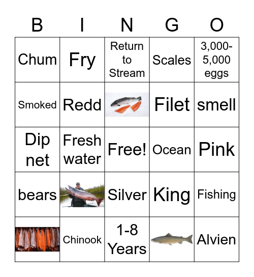 Salmon Bingo Card
