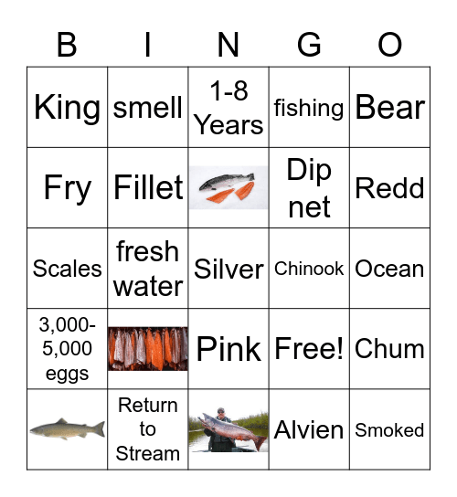 Salmon Bingo Card