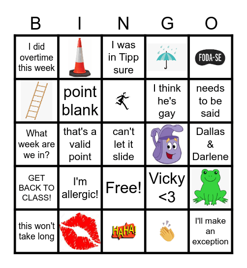 Telly Bingo! Bingo Card