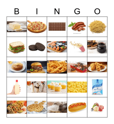 Food Bingo Card