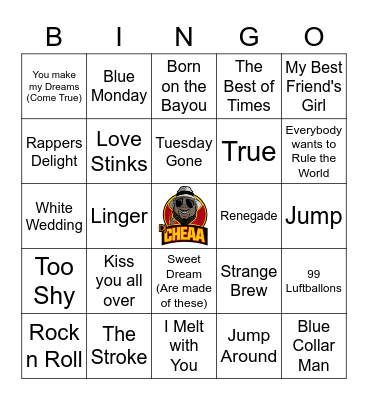 Adam Sandler Movie Songs Bingo Card