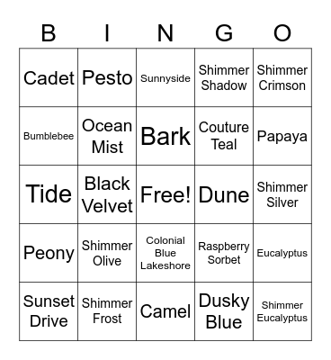 Paste Bingo Card
