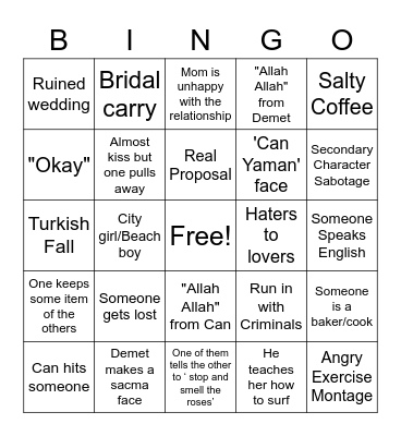 Erkenci  Kus Bingo Card