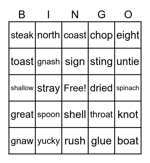 Phonics Bingo! Bingo Card