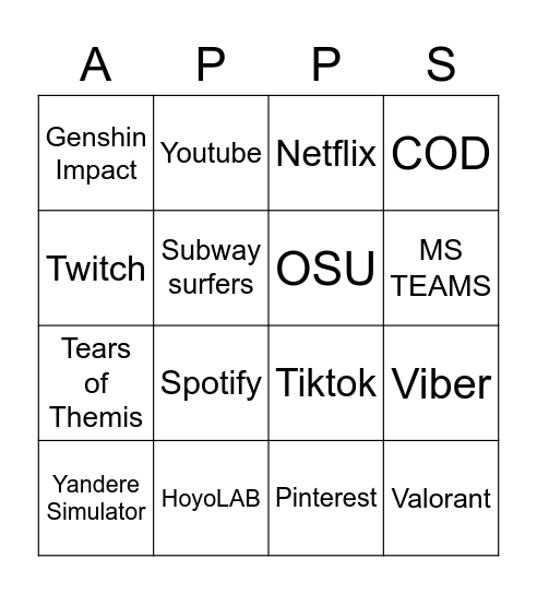 GRADE 5 Bingo Card