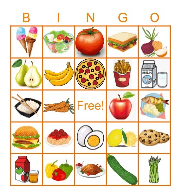 Time to eat! Bingo Card