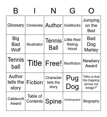 Book Worm BINGO Card