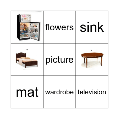 Furniture Bingo Card