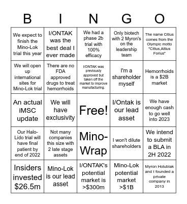 Leonard Mazur HCW Conference BINGO Card