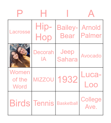 PHIA BINGO Card