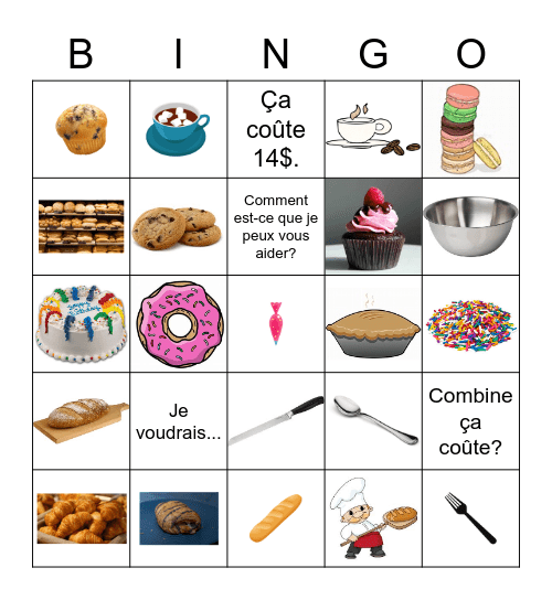 La boulangerie Bingo Card