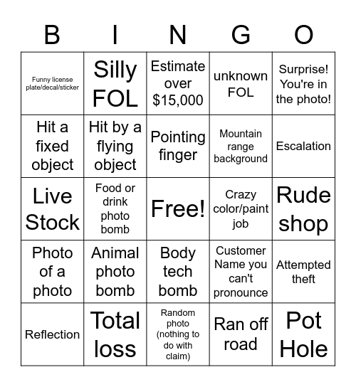 Claim BINGO Card