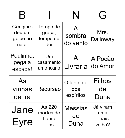 Bingo do Galinheiro Bingo Card