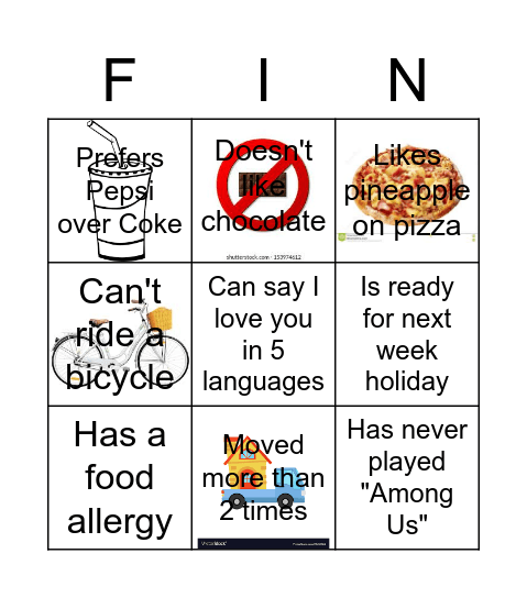 Find Someone Who Bingo Card