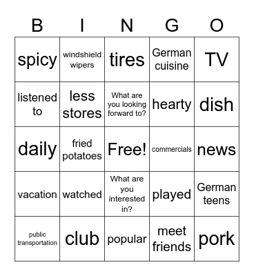 D2 Ende des Jahres Bingo Card