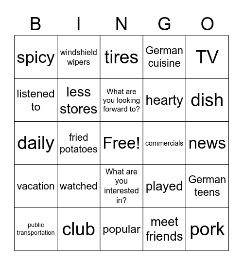 D2 Ende des Jahres Bingo Card