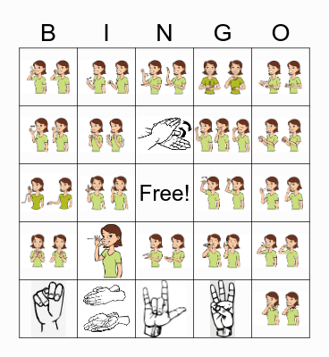 ASL bingo Card