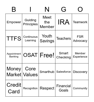 Employee Appreciation Week Bingo Card