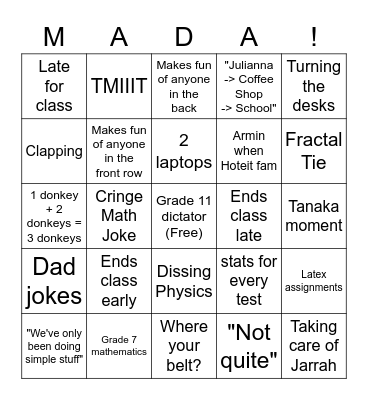 Hoteigo Bingo Card