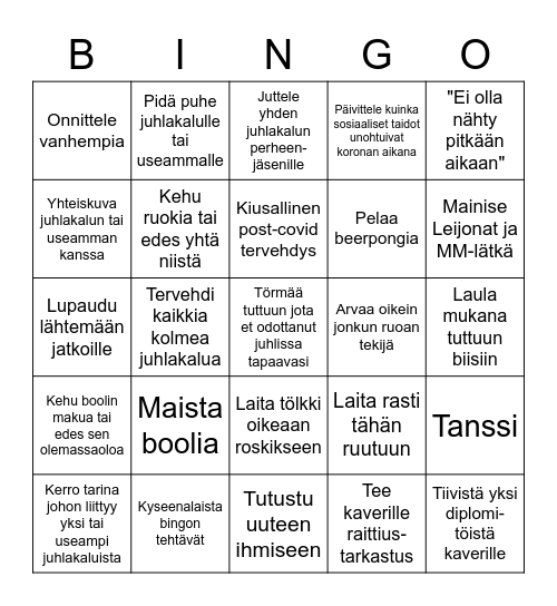 DI DI DI Bingo Card