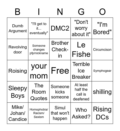 Londo Bell Bingo Mk. II Bingo Card