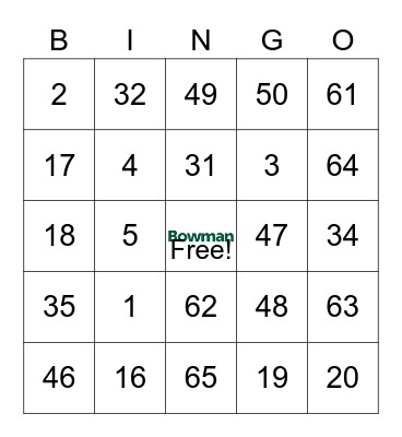 UNCLE GARY'S Bingo Card