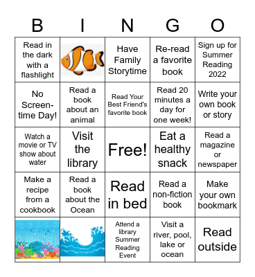 Huachuca City Library SRP 2022 Bingo! Bingo Card