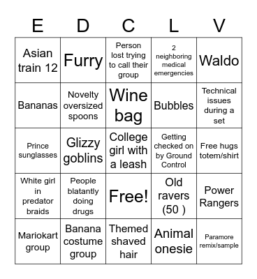 EDCLV 2022 SCAVENGER HUNT Bingo Card