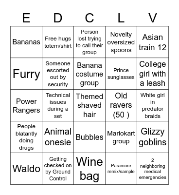 EDCLV 2022 SCAVENGER HUNT Bingo Card