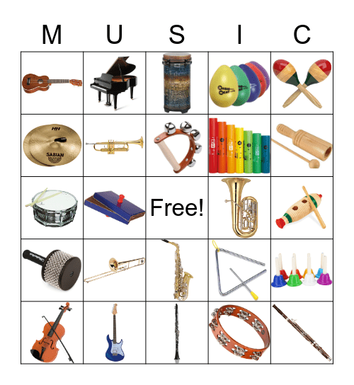 INSTRUMENT BINGO Card