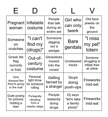 EDCLV 2022 SCAVENGER HUNT Bingo Card