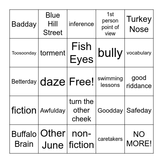 Per. 3 BINGO Card