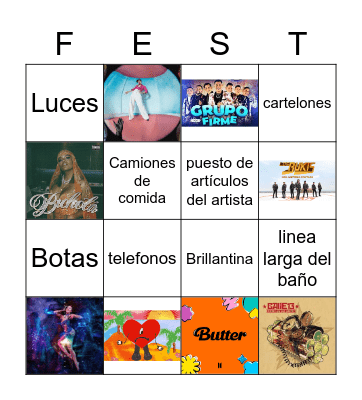 Bingo de Concierto Bingo Card