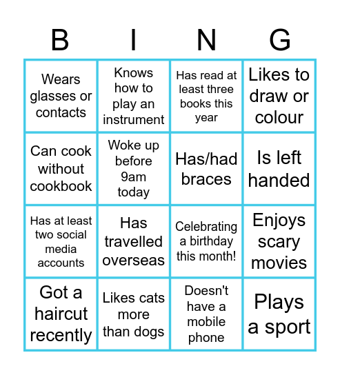 CCS Team building bingo! Bingo Card