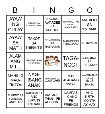 TELEBIBO HUMAN BINGO Card