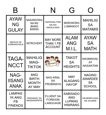 TELEBIBO HUMAN BINGO Card