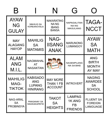 TELEBIBO HUMAN BINGO Card