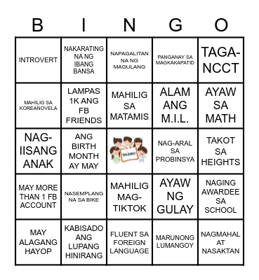 TELEBIBO HUMAN BINGO Card