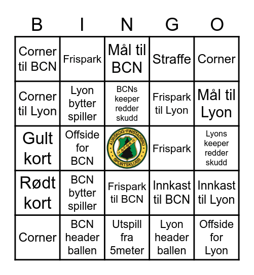 AFSK Jenter 10 Champions Bingo Card