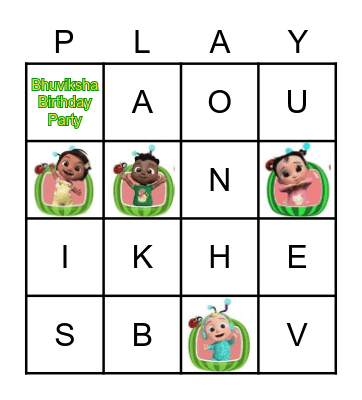 Bhuviksha and CoComelon! Bingo Card