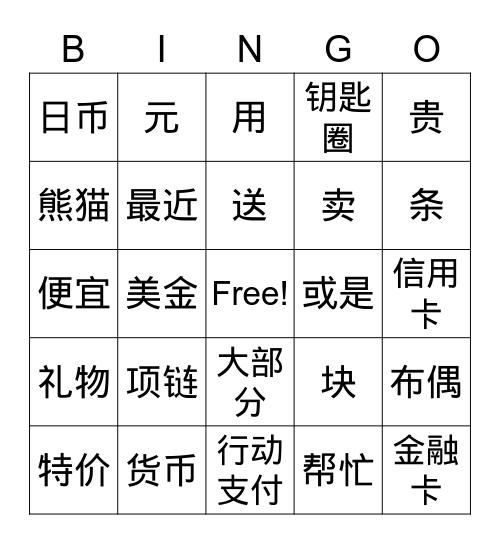 G7 U3.1, 3.2, 3.3 Bingo Card