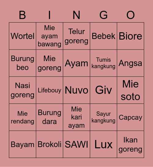 besuzyf bingo_o Bingo Card