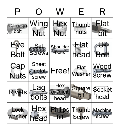 Power Bingo Card