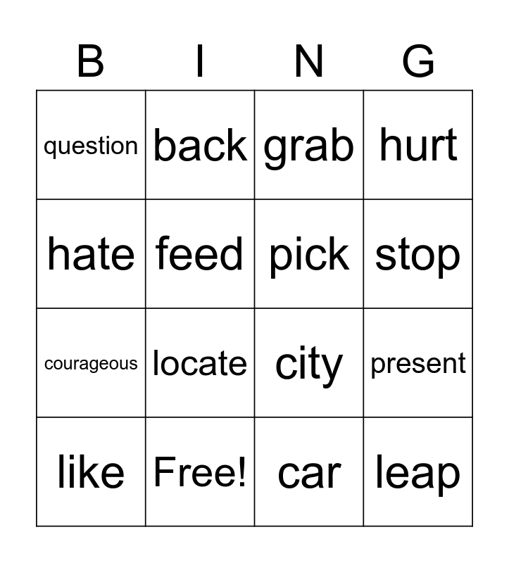 synonyms-bingo-card