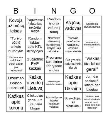 Bingo Card